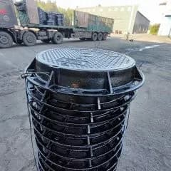 Cast iron manhole cover stock