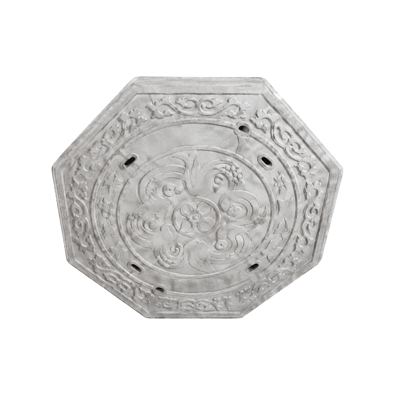 ChenXing SBJ-0401 Cast Iron Manhole Cover white background product image SBJ-0401_铸铁井盖_02