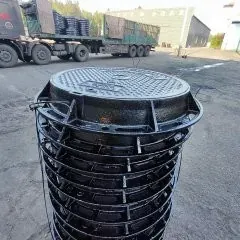 ChenXing stacked manhole covers for packing and shipment